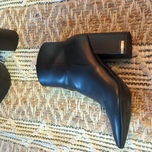 Calvin Klein black zip up boots